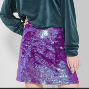 Purple sequin skirt